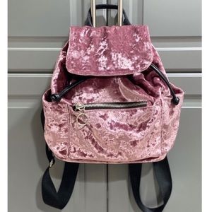 American eagle velvet pink backpack